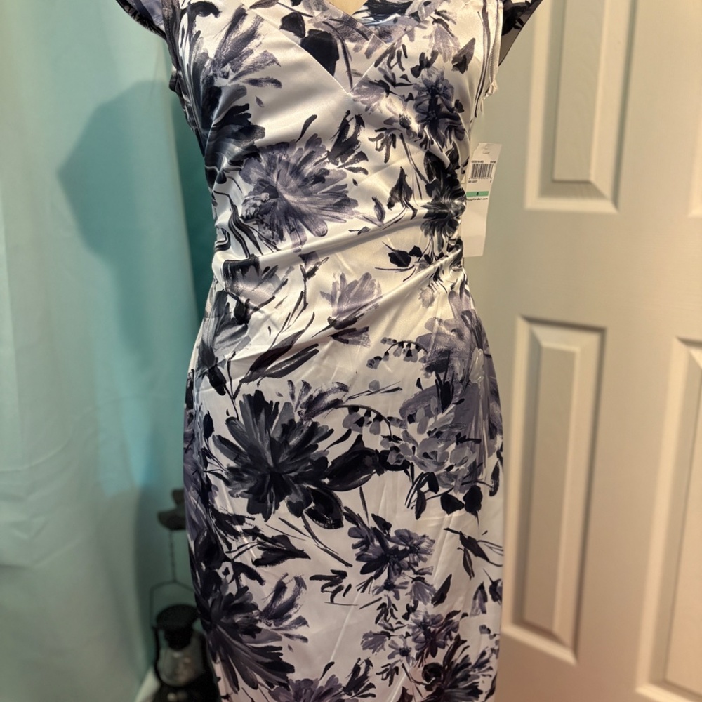 BNWT Maggy London Stretch Satin Wiggle Dress | Size 8